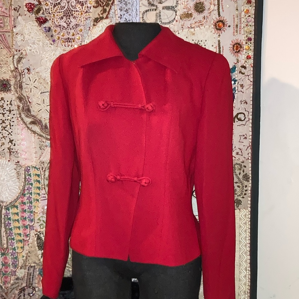 BICCI Florine Wachter Lined jacket w/cloth 2 button link closure